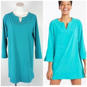 Women's L.L. Bean Aqua Blue Stretch Swim Cover-Up Size Small